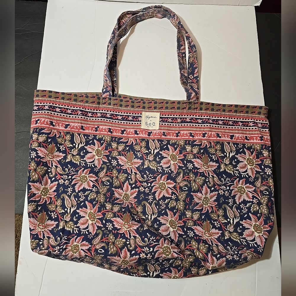 Sezane X Sea Floral Tote Bag
